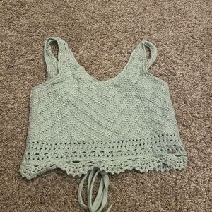 Hollister Green Knitted Tank Top Size S